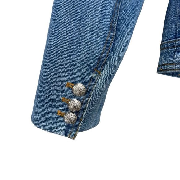 Veronica Beard Ferazia Denim Jacket Light Indigo Blue Size 10 - Picture 8 of 12